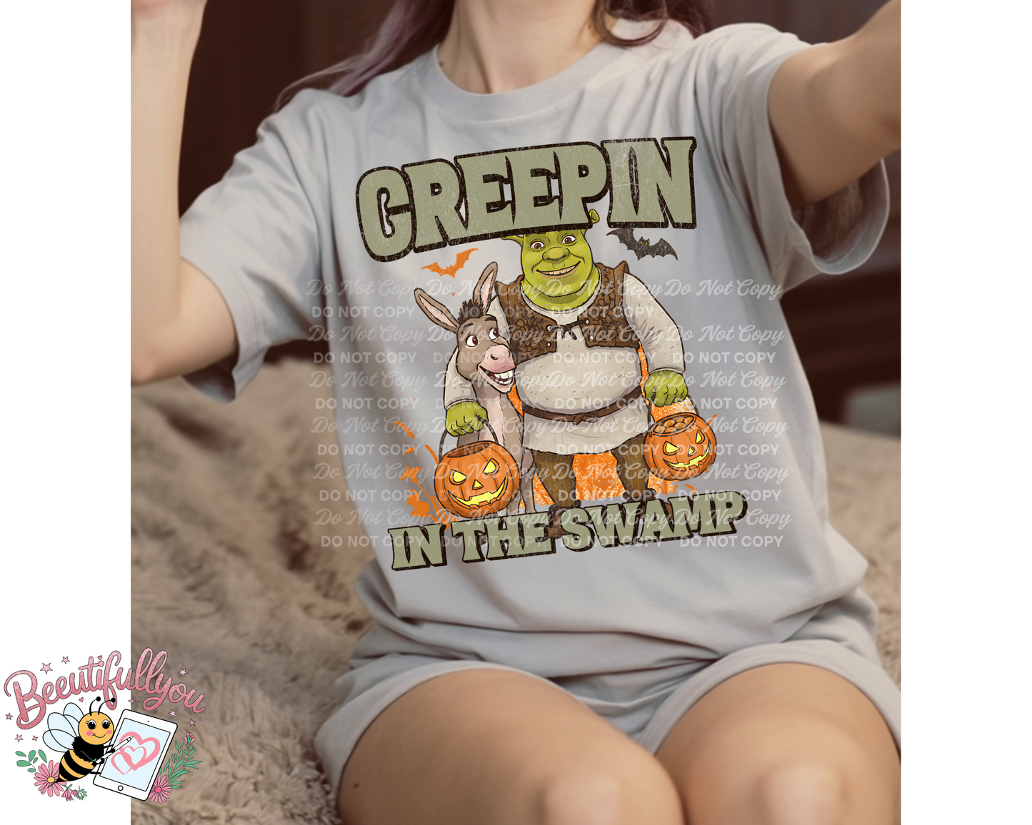 Creepin’ in the Swamp Digital Download | Funny Halloween Shirt Design | Original Designer Digital Art