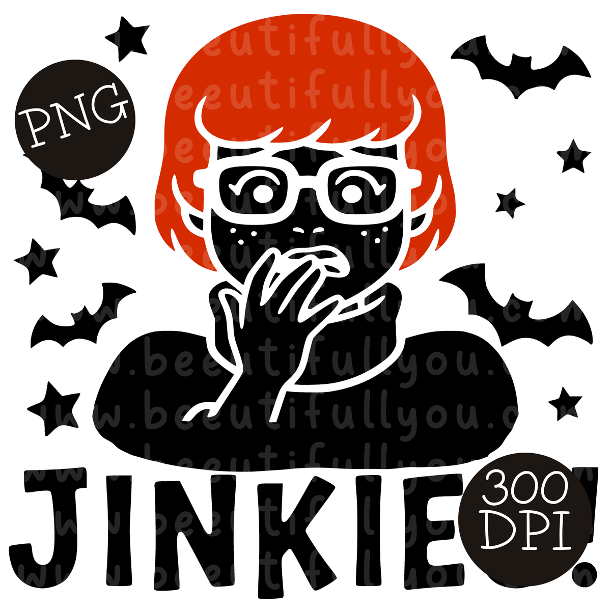 Jinkies! Spooky Mystery Girl PNG Design