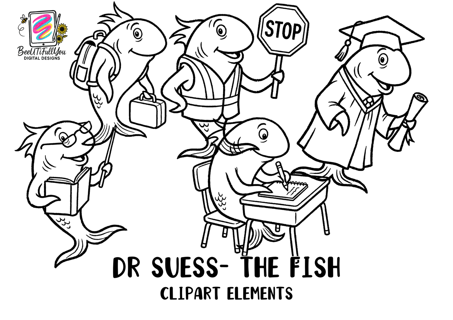 Whimsical Classroom Character clipart Bundle