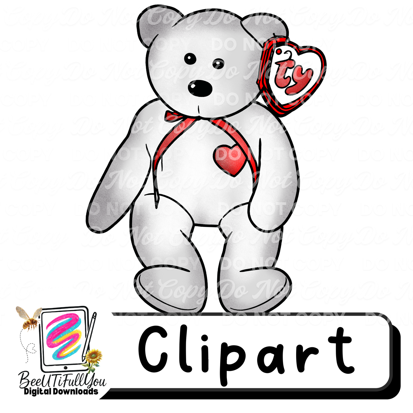 3pc Beanie Baby Inspired Clipart Set | Plush Toy Digital Clipart | Retro Stuffed Animal PNG | February 2026 Drive