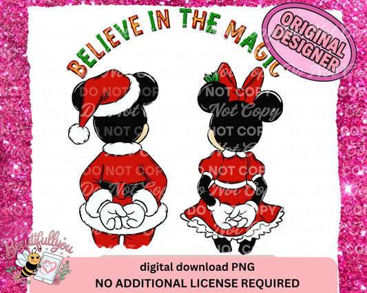 Believe in the Magic PNG| Christmas design