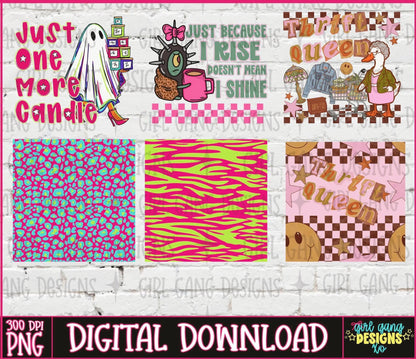 Broke Bitches Summer Collab Bundle | 56 PNG Designs | 28 Clipart | 19 Seamless Files | 33 Mockups | Alpha Sets & More