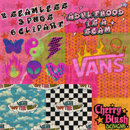 Broke Bitches Summer Collab Bundle | 56 PNG Designs | 28 Clipart | 19 Seamless Files | 33 Mockups | Alpha Sets & More