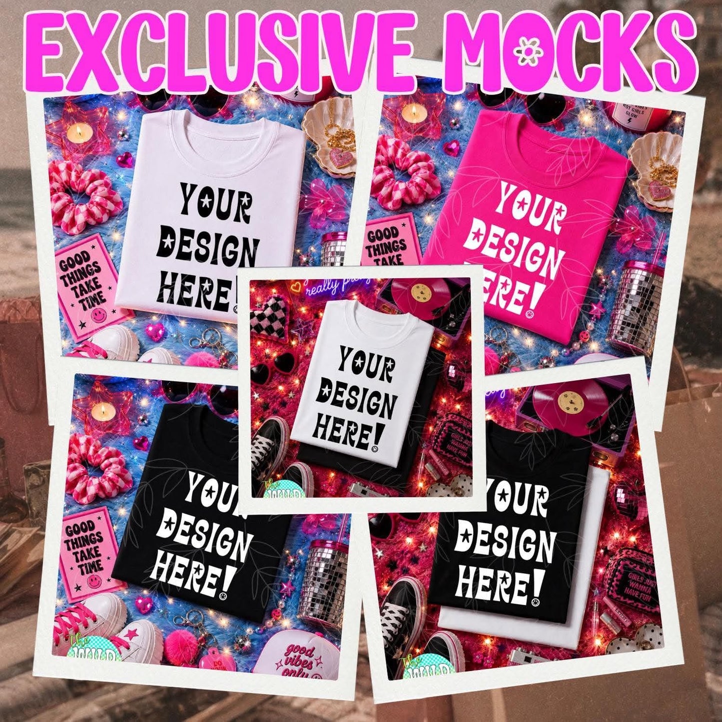 Broke Bitches Summer Collab Bundle | 56 PNG Designs | 28 Clipart | 19 Seamless Files | 33 Mockups | Alpha Sets & More