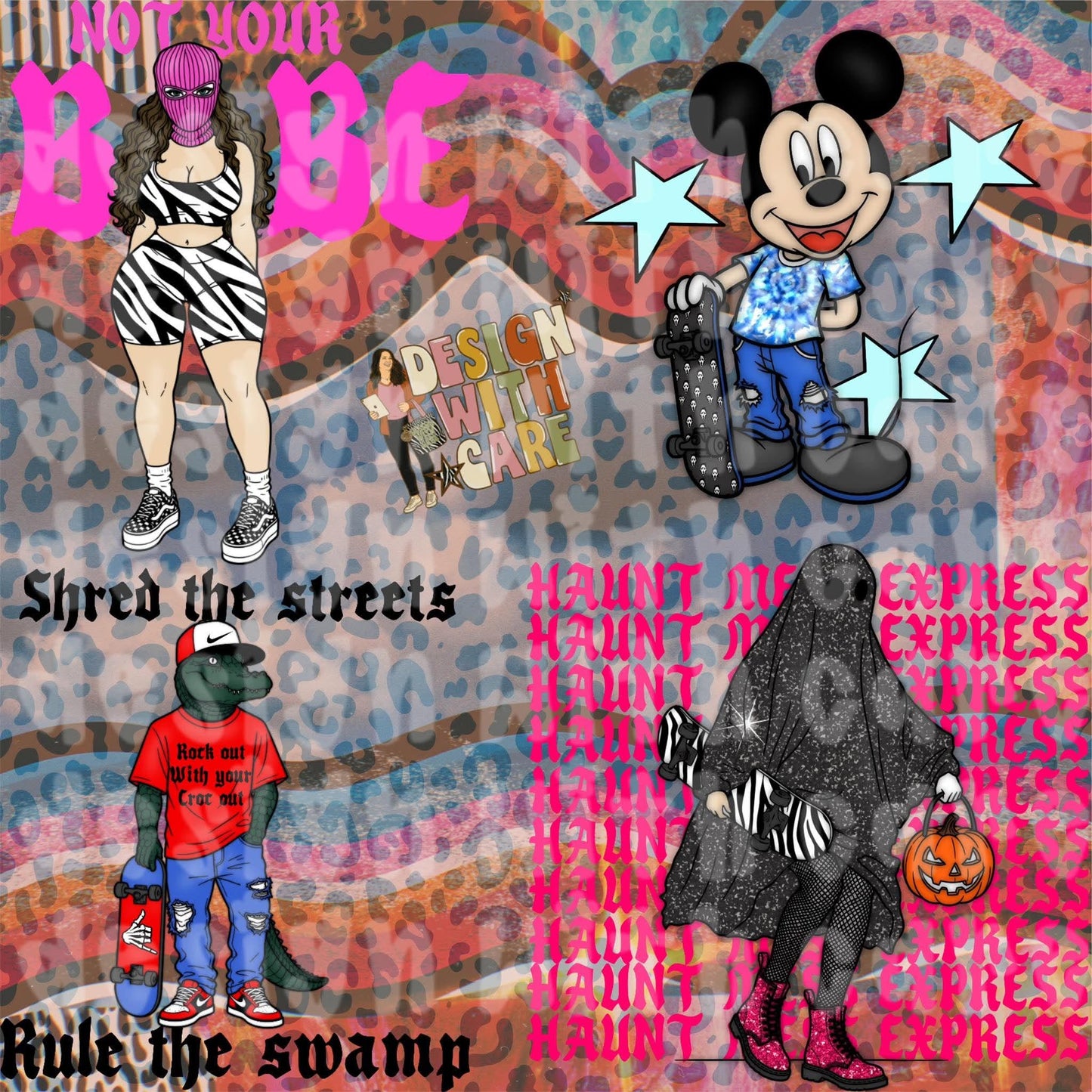 Broke Bitches Summer Collab Bundle | 56 PNG Designs | 28 Clipart | 19 Seamless Files | 33 Mockups | Alpha Sets & More