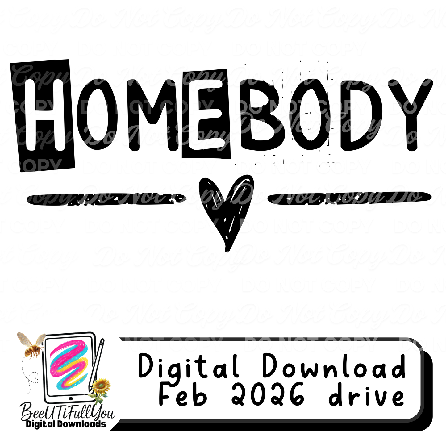 Homebody Sayings Bundle | 4 Finished Black & White Text Designs | Commercial Use