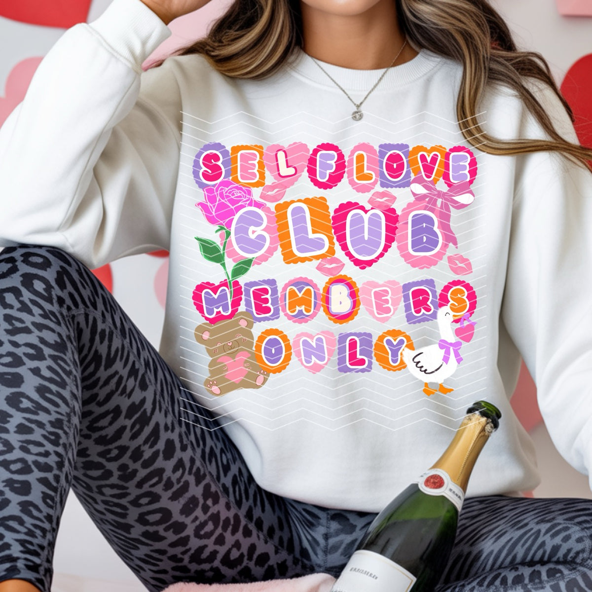 Self Love Club Valentine's Bundle | PNG Designs, Seamless Pattern & Tumbler Wrap