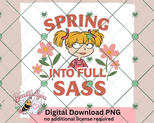 Spring into Full Sass Funny Digital Design