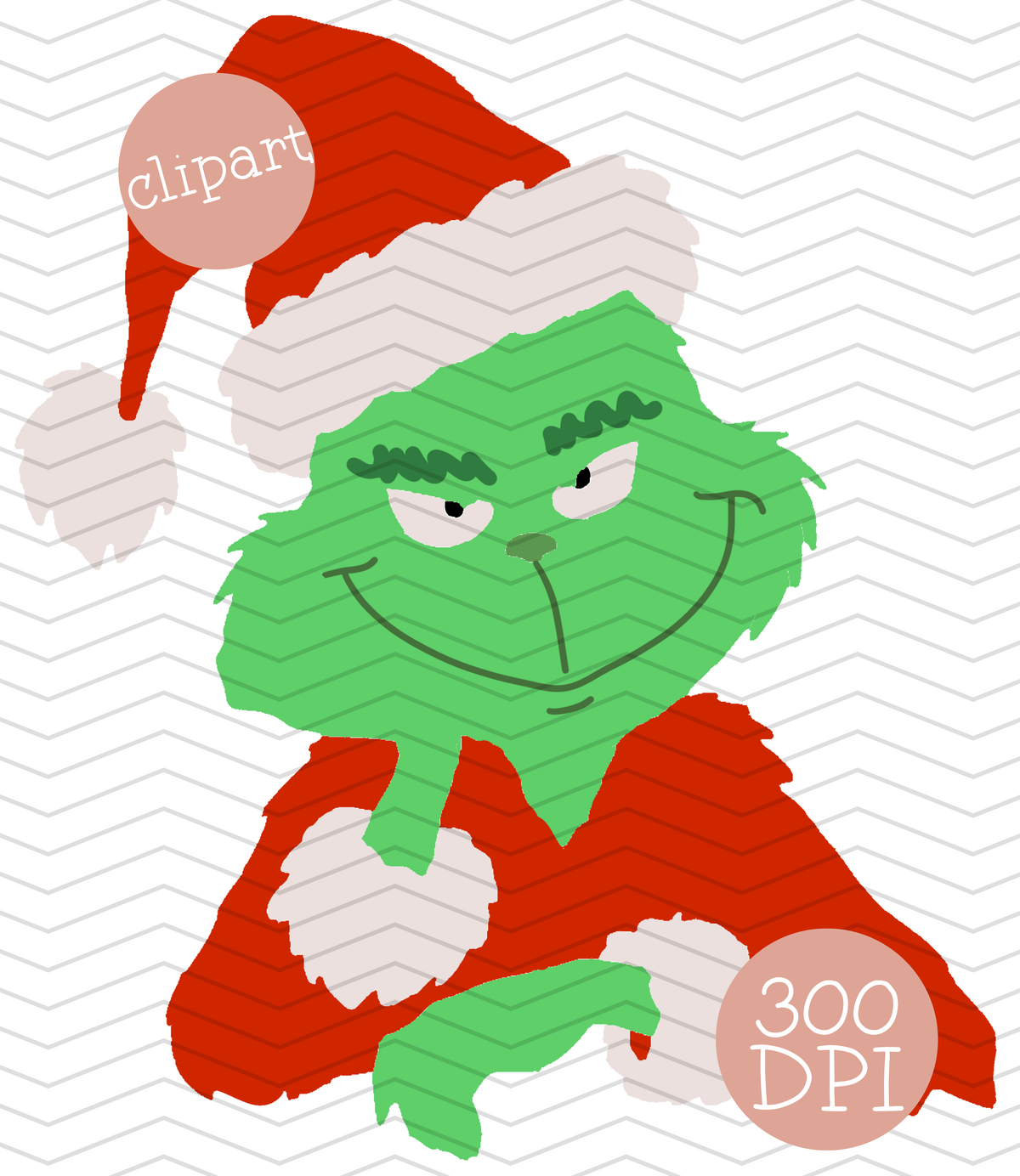 Grouch Christmas Clipart Bundle, 16PC