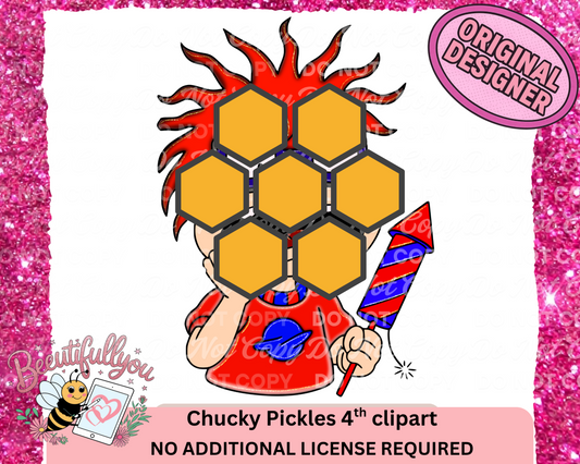 Chucky Pickles 4th of July Firework Clipart