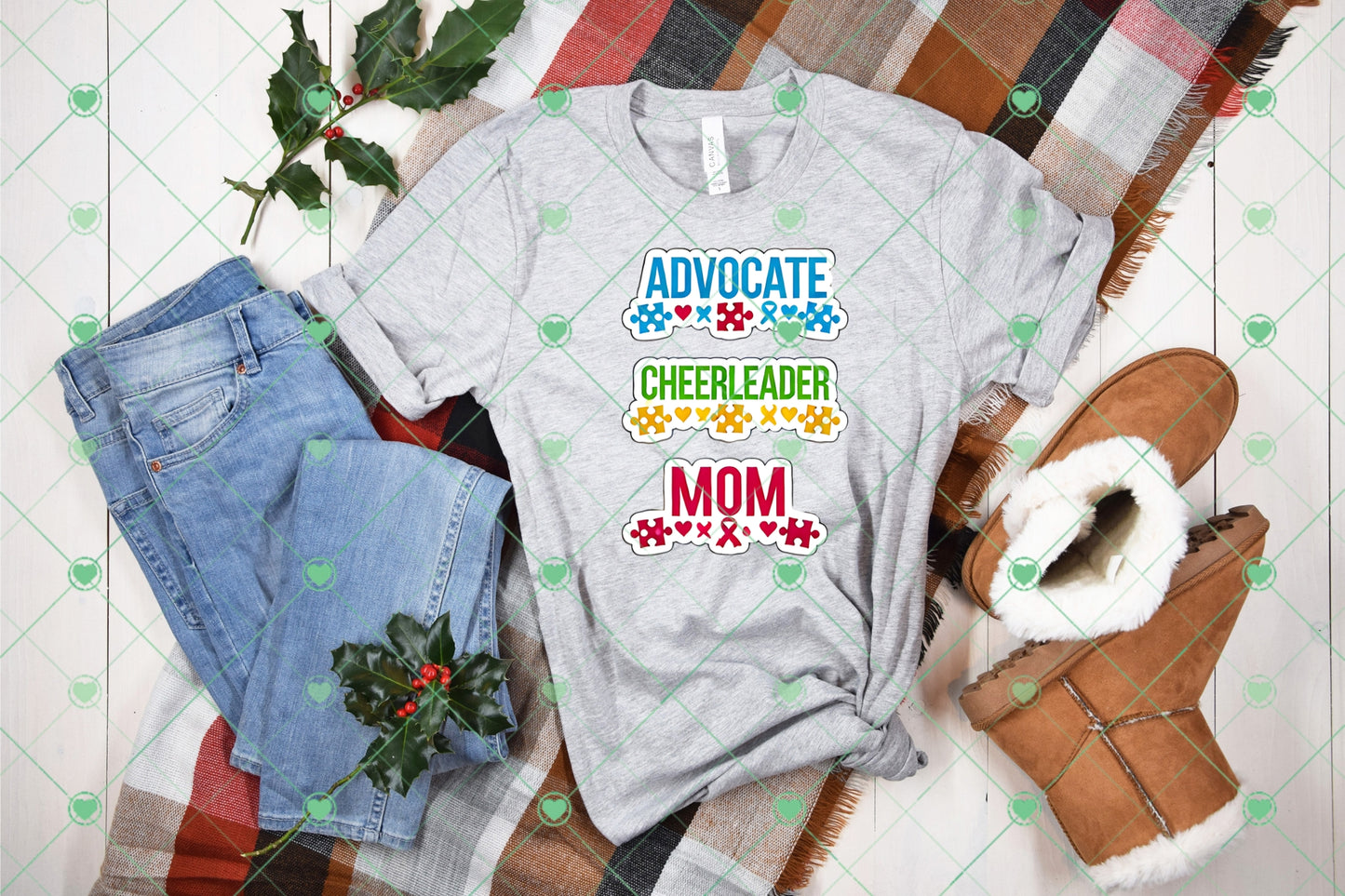 Autism Awareness PNG Bundle – Advocate Mom, Superpower, Team Spectrum, Puzzle Designs for Sublimation, DTF & Screen Printing