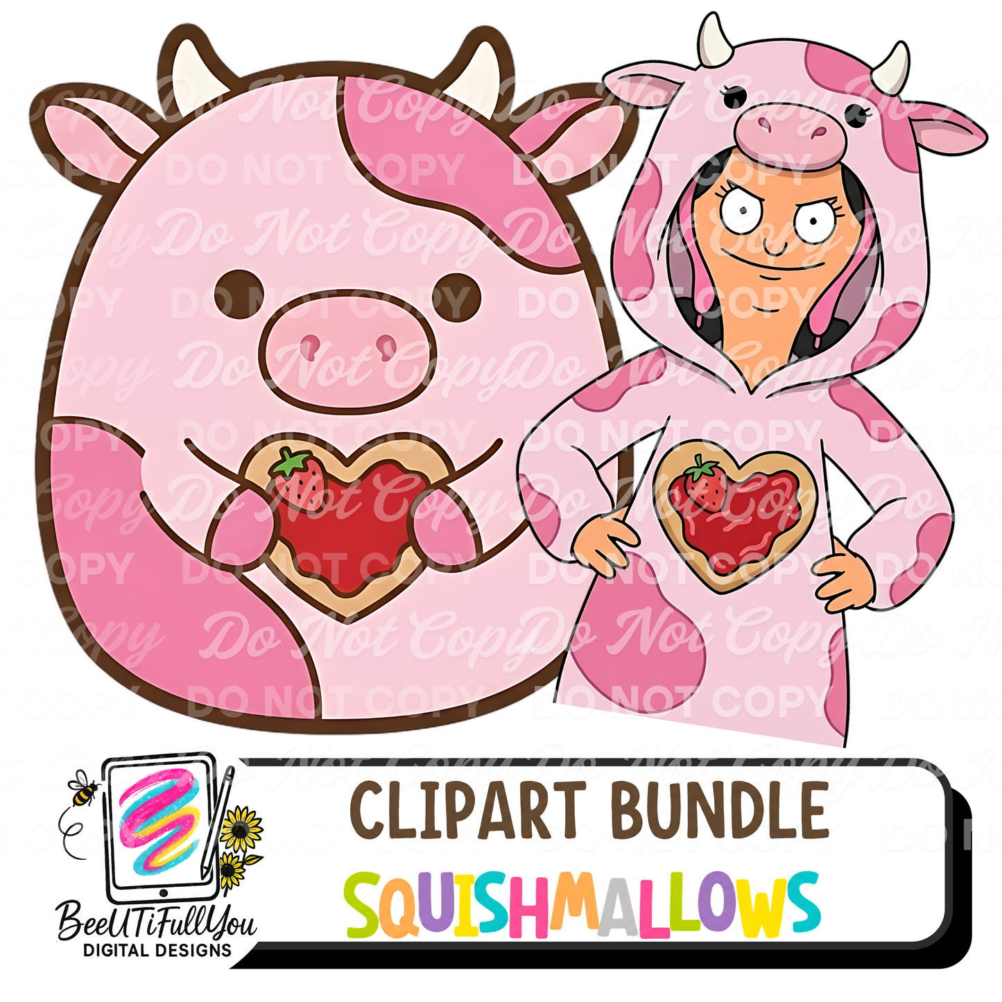 Valentine Character Clipart Pack | 16 PNG Elements | Commercial Use Clipart