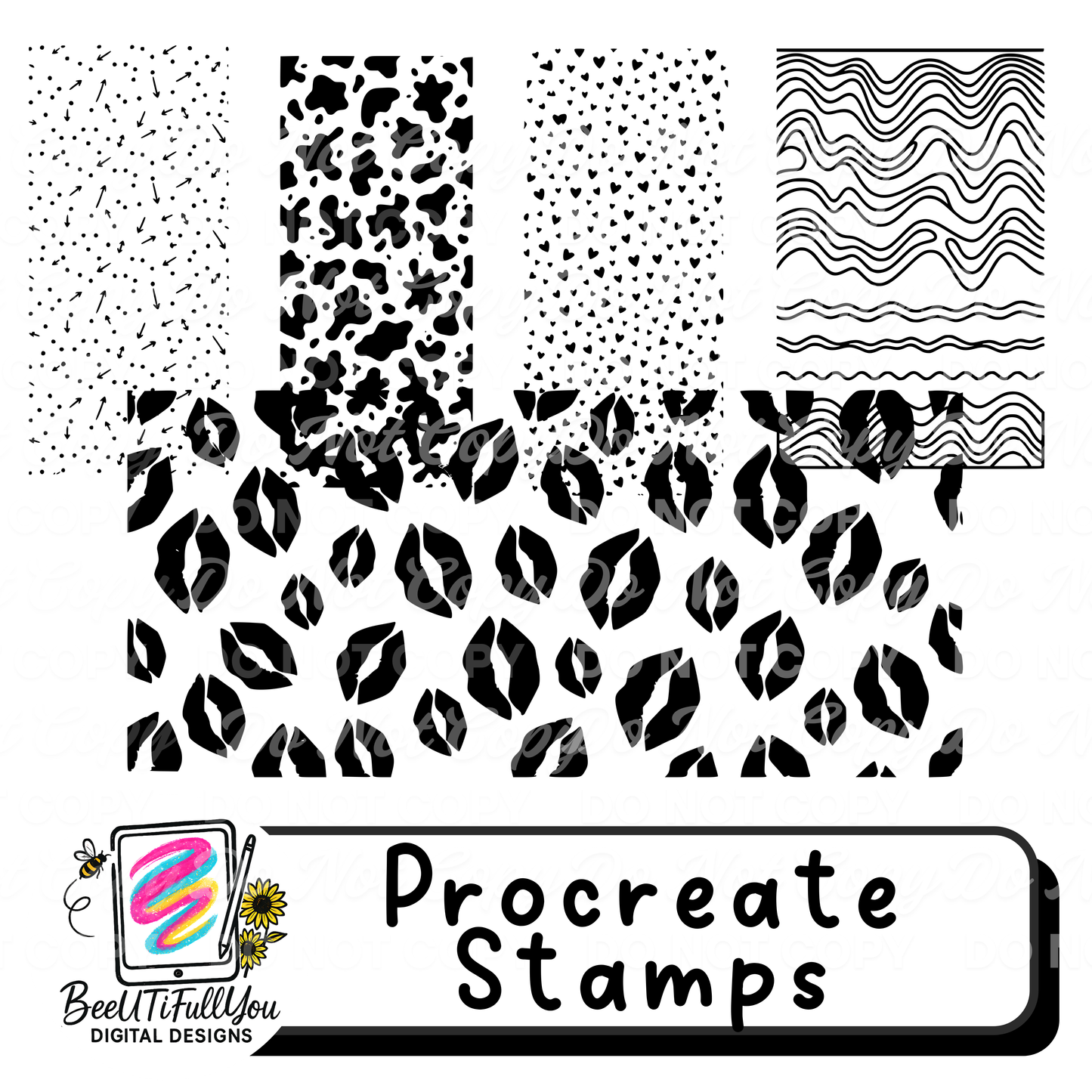 Valentine Procreate Stamp Bundle | Decorative Overlay Stamps for Procreate | Love & Heart Elements