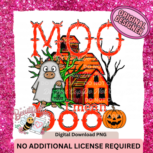 Moo I Mean Boo PNG