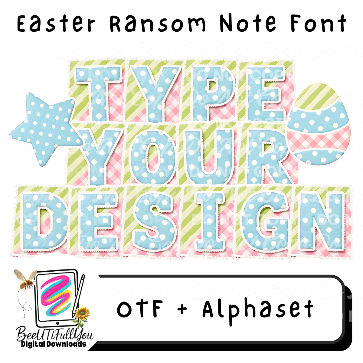 September Ransom Note Font EASTER RANSOM NOTE FONT – OTF + ALPHASET for Finished Designs Only | B ...