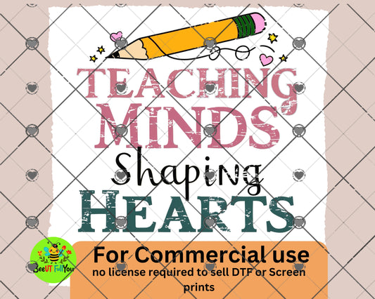 Teaching Minds Shaping Hearts - Inspirational Teacher Design