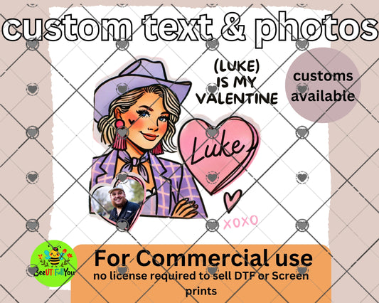 Custom Valentine’s Day PNG Design – Personalized with Your Photos and Text