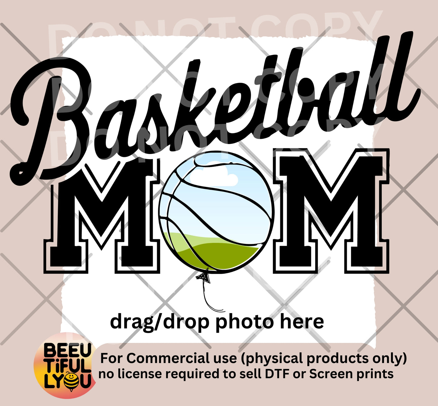 Basketball Mom SVG & PNG Bundle | Customizable Canva Frame Included | Sublimation Design for Shirts & Crafts | Digital Download