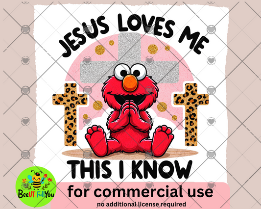 Jesus Loves Me Elno Design PNG