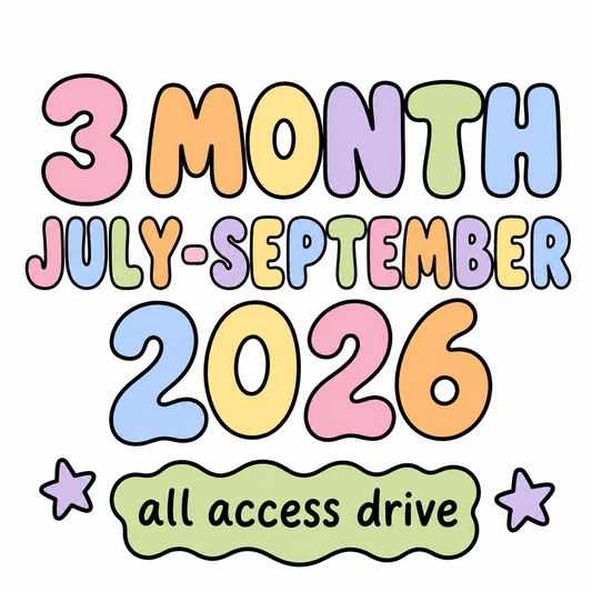 3 Month drive access,  July - September 2026