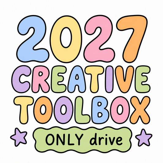 2027 Creative Toolbox ONLY Drive | Fonts, Clipart & Design Assets