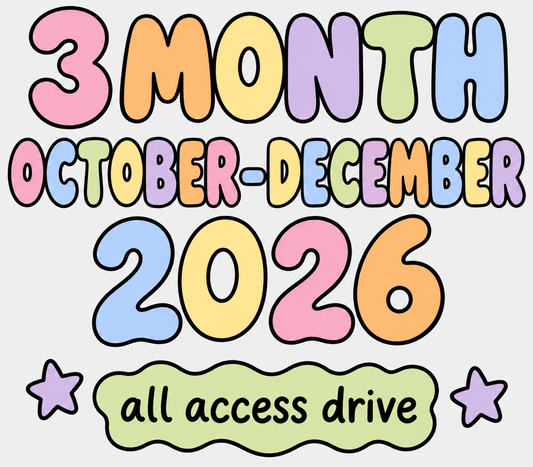 October to December 2026, 3 Month All Access Digital Drive