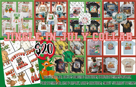 Jingle in July Collab Bundle | 40+ Christmas PNGs | $20 Limited-Time Digital Download