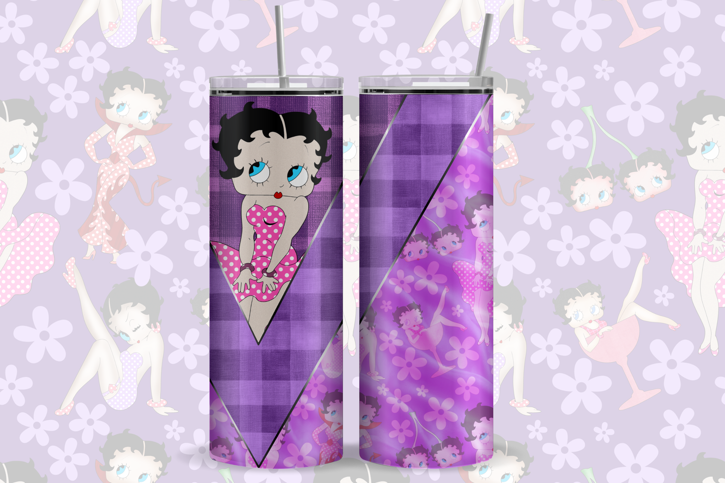 Retro Pinup Girl Bundle PNG | Shirt Design + 20oz Tumbler Wrap + Libby Glass Wrap + Seamless Pattern | Commercial Use