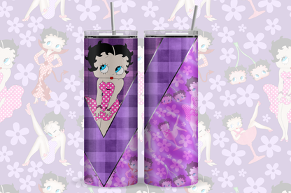 Retro Pinup Girl Bundle PNG | Shirt Design + 20oz Tumbler Wrap + Libby Glass Wrap + Seamless Pattern | Commercial Use