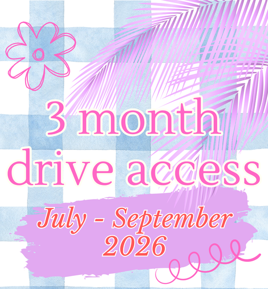 3 Month All Access Digital Download Membership | July August September 2026 | PNGs, Clipart, Fonts, Seamless Files, & More | Instant Download