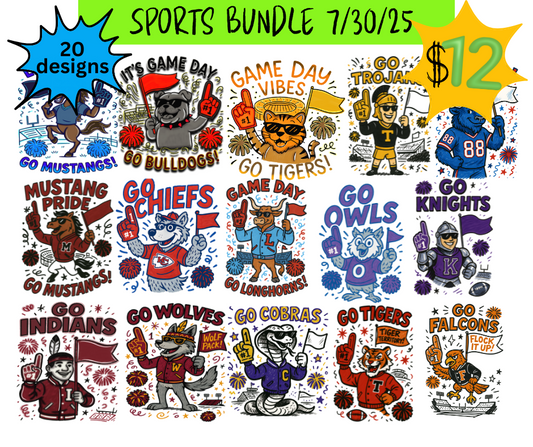 SPORTS BUNDLE – 20 Designs