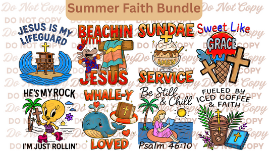 Summer Faith PNG Bundle – Digital Download