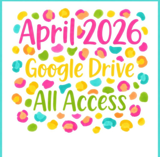 April 2026 All Access Drive | Clipart, Fonts, Seamless & More | Commercial Use Designs | Monthly Design Drive Access