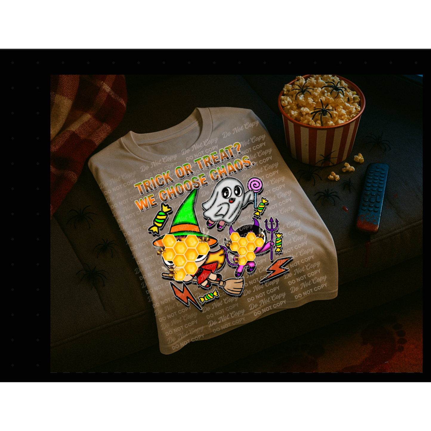 Trick or Treat We Choose Chaos PNG + Seamless Pattern