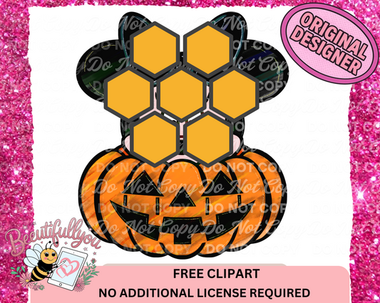 Minnie Pumpkin Halloween Clipart