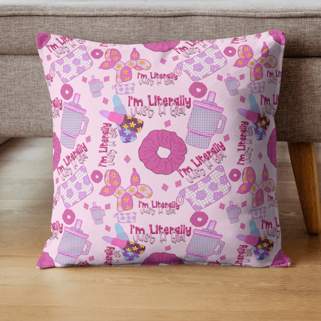 I’m Literally Just A Girl PNG Bundle | Shirt Design + Seamless Pattern + Tumbler Wrap + Libby Design | Digital Download