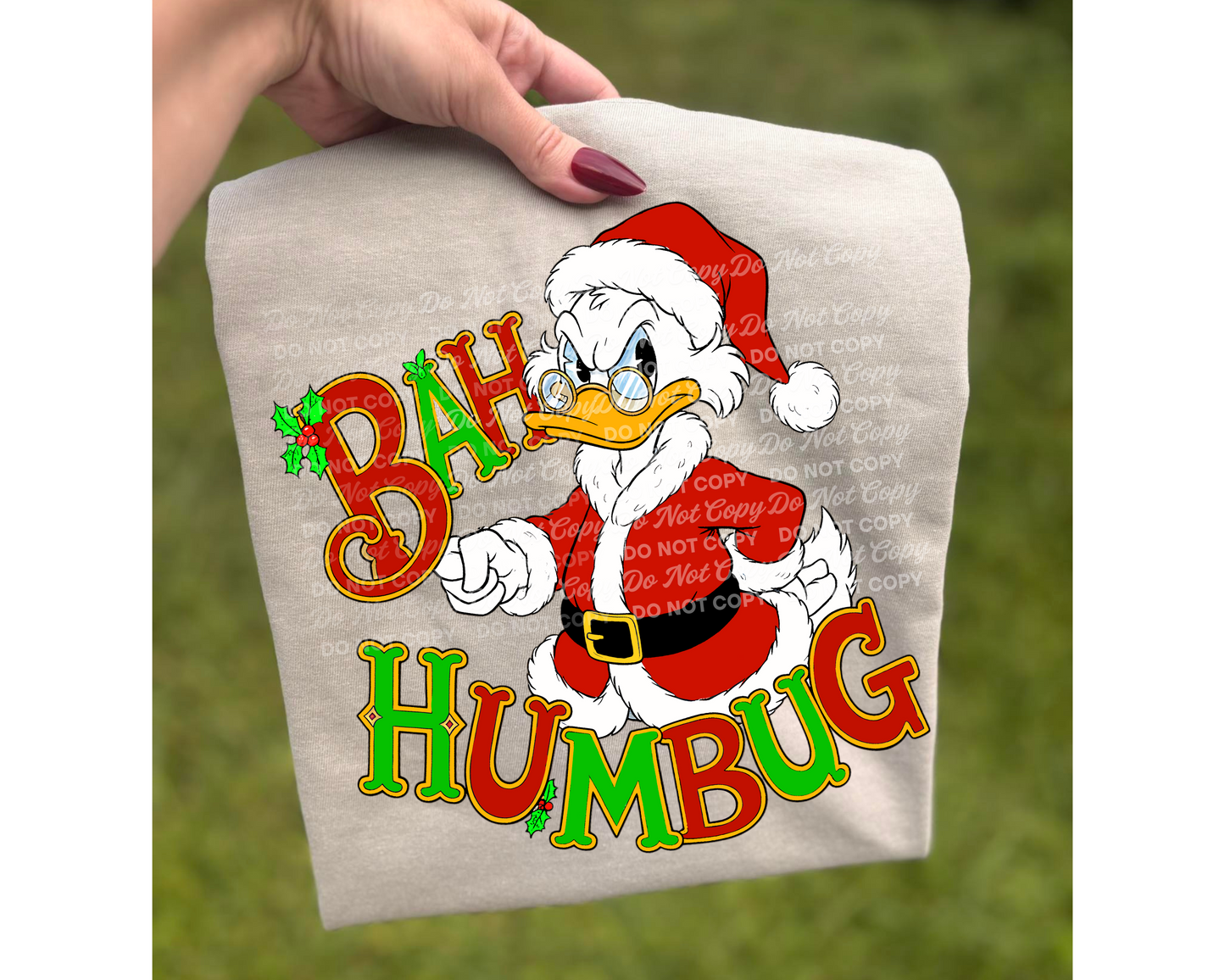 Bah Humbug PNG| Cranky Duck Christmas PNG