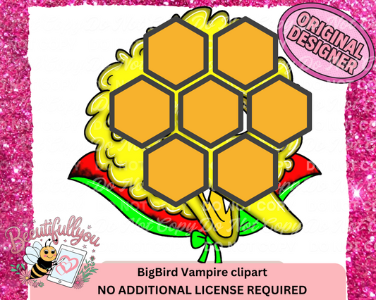 BigBird Vampire Clipart