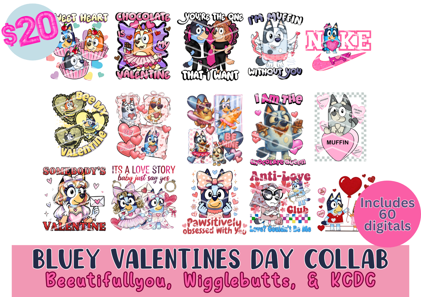Valentine’s Day Blue Collab 11/21/25 – 60 Digital Designs BeeUTiFullYou x Wigglebutts x KCDC)