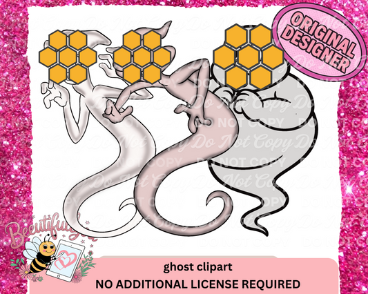 Casper-Inspired Ghost Gang Clipart
