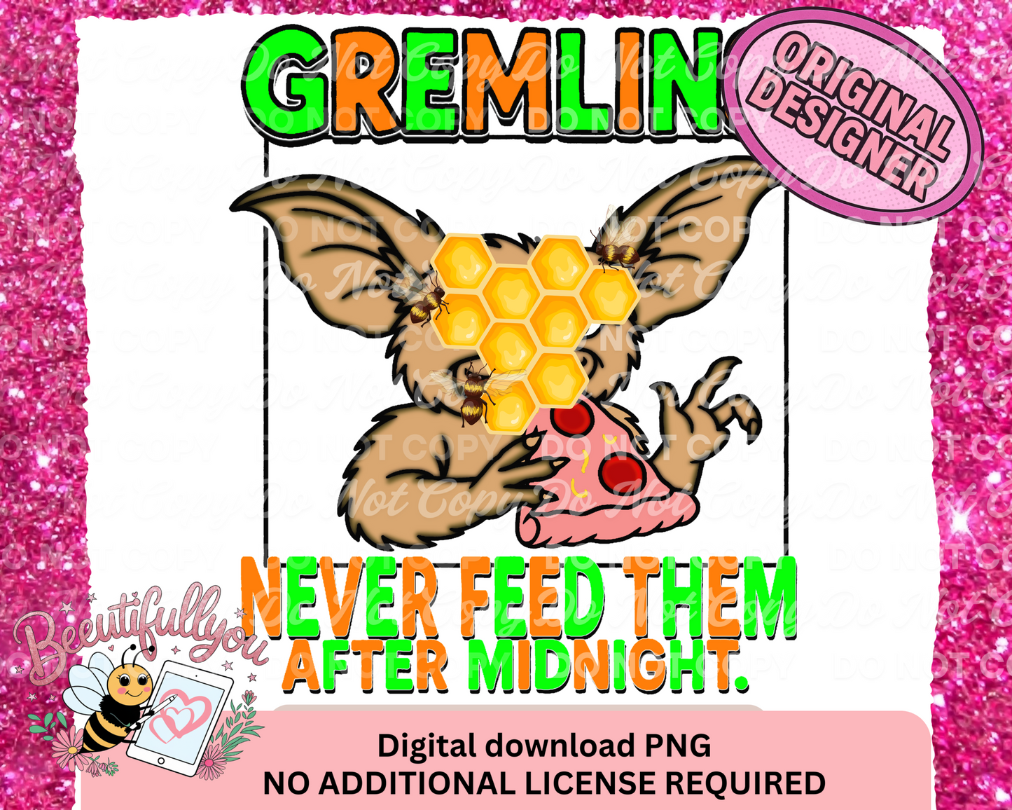 Gremlin Pizza PNG | “Never Feed Them After Midnight”