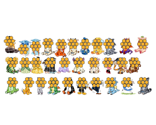 31-Piece Character Set, Bluey Costumes, Princess Caps, Animal Suits, Graduation Digital Graphics