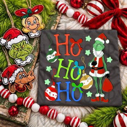 Ho Ho Ho Christmas Grouch PNG Design Download