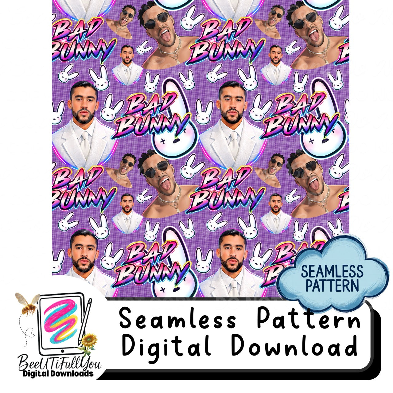 BB Seamless Pattern PNG – All Over Print Digital Download