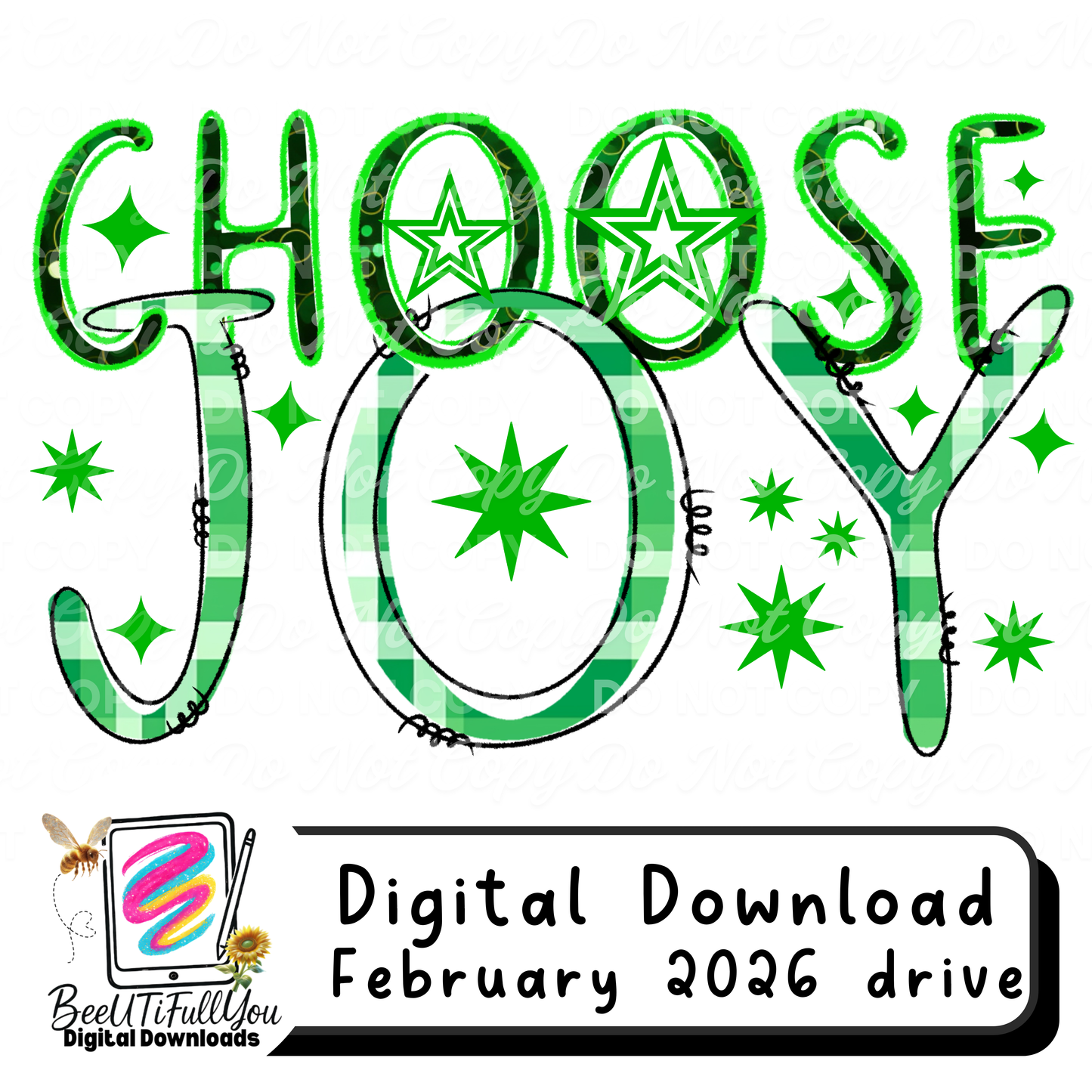 Choose Joy PNG – Motivational Design | Digital Download