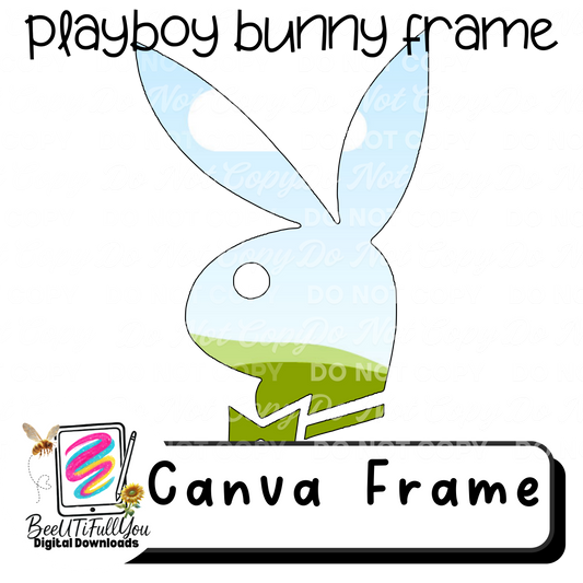 Bunny Head Canva Frame – Bunny Cutout Frame | Digital Download