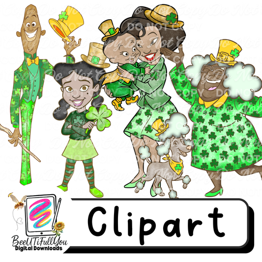 Shamrock Family Clipart Bundle