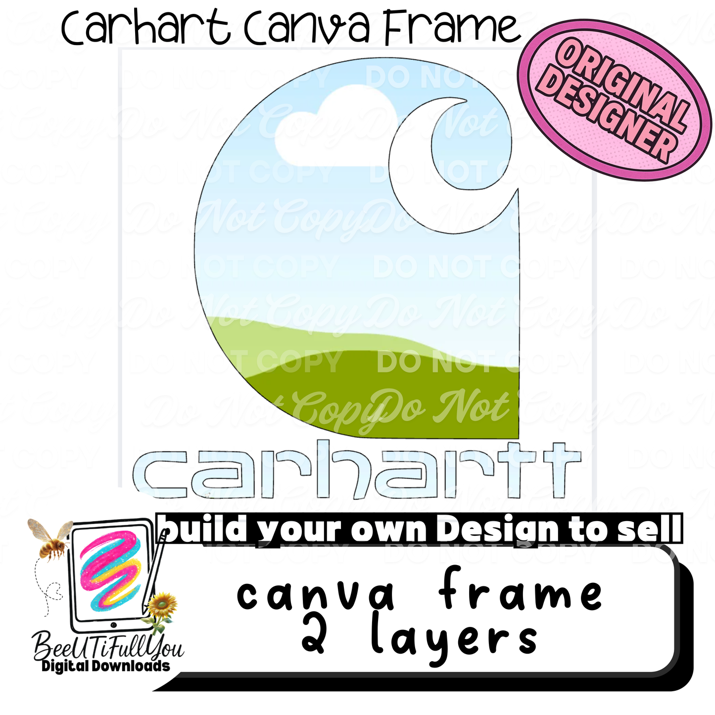 Car heart Canva Frame | Build Your Own Design | Editable Canva Frame | Original Designer