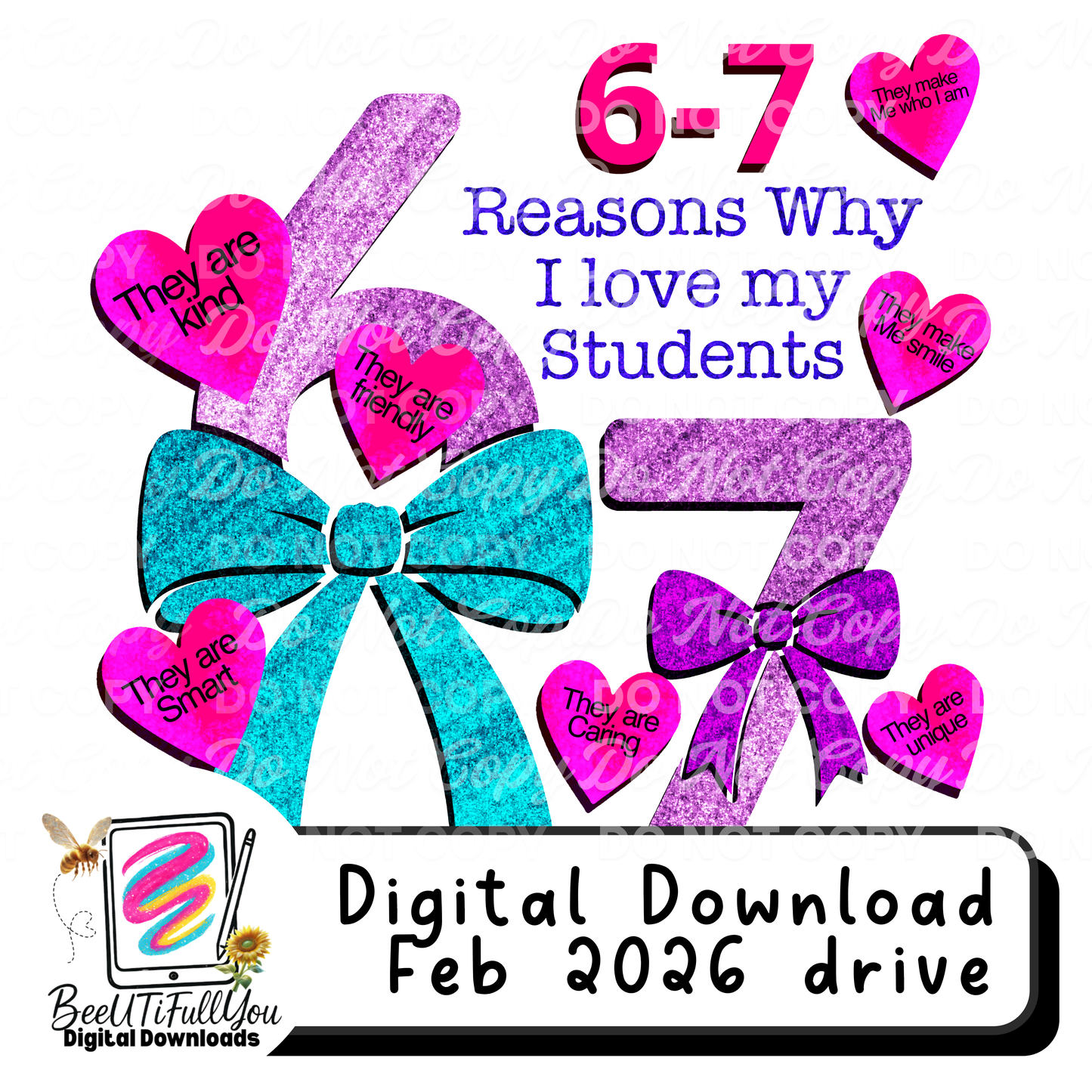 6–7 Reasons Why I Love My Students | Teacher Shirt Design