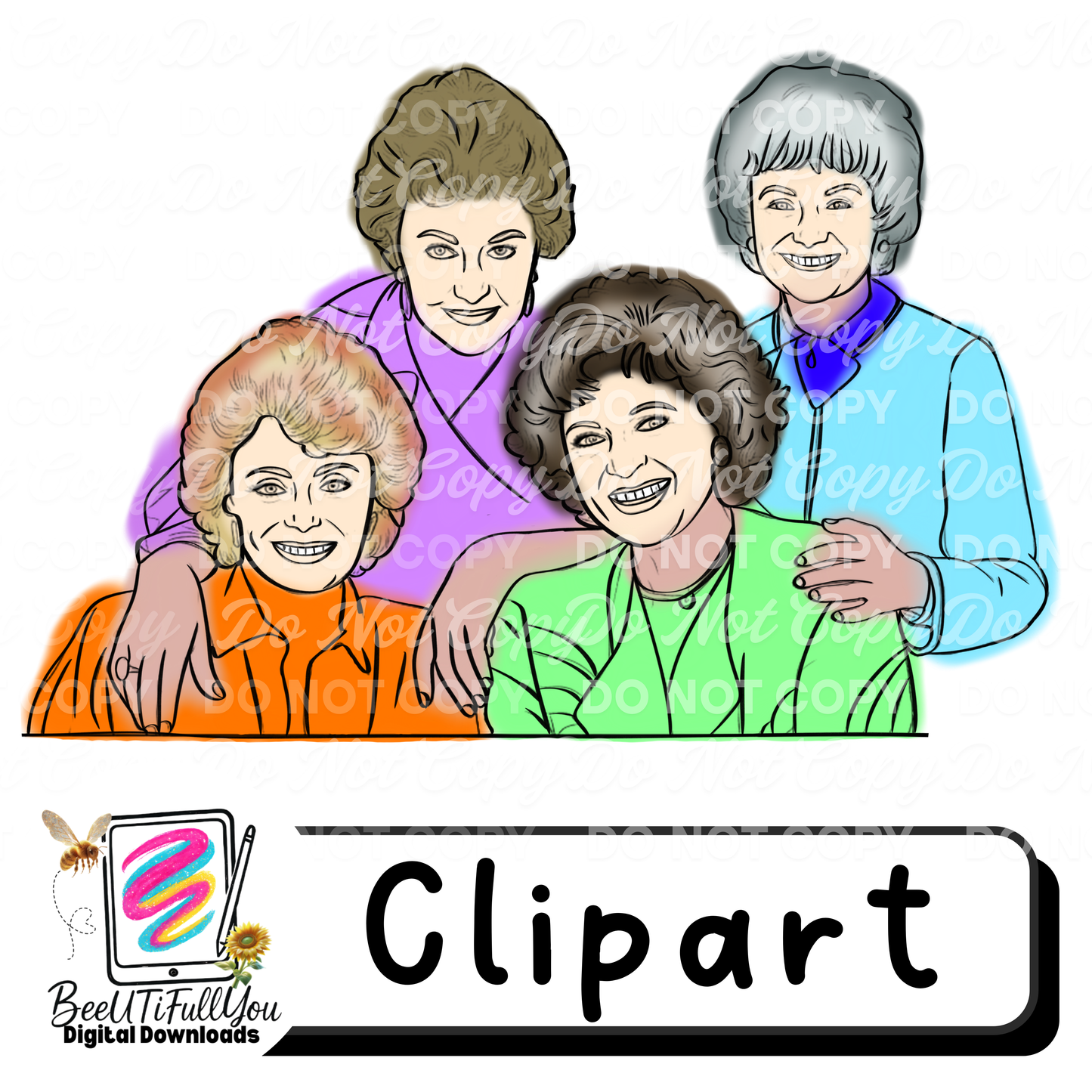 Retro Grandma Friends Clipart | Found in the February 2026 Clipart Drive